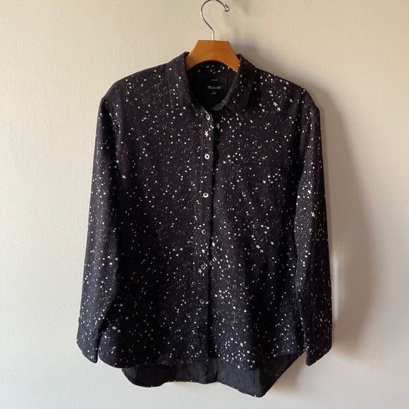 MADEWELL Oversized Ex-Boyfriend Shirt in Star Print Size Small - Picture 3 of 16